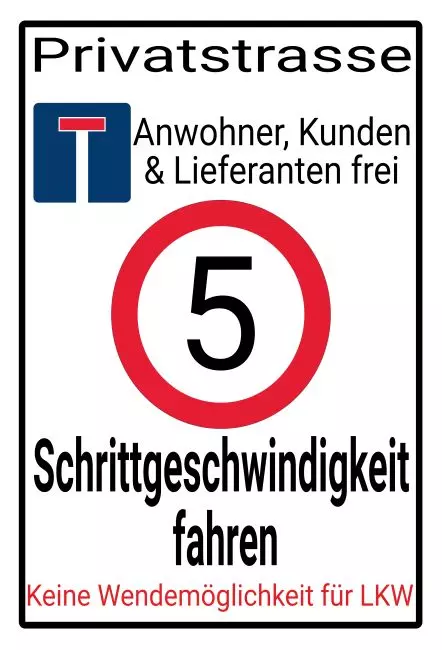Parken verboten SchildParken - Verkehr Privatstrasse Bild