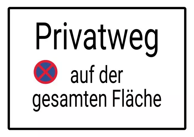 Parken verboten SchildParken - Verkehr Privatweg Bild