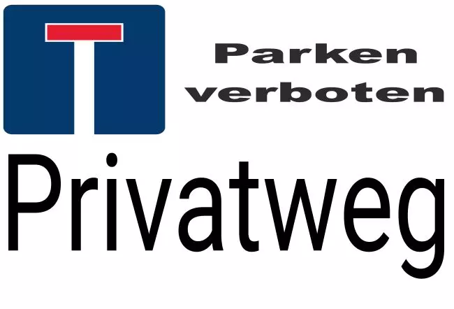 Parken verboten SchildParken - Verkehr Privatweg Bild