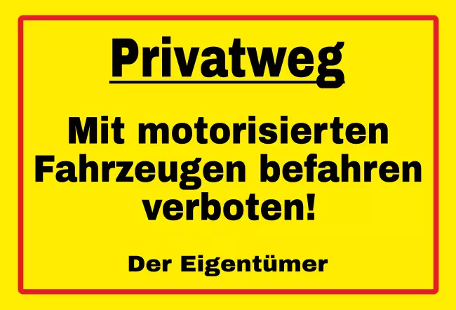 Parken verboten SchildParken - Verkehr Privatweg Bild