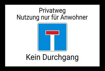 Parken verboten SchildParken - Verkehr Privatweg - Nur für Anwohner Bild