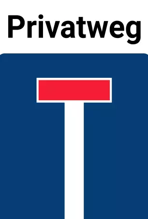 Parken verboten SchildParken - Verkehr Privatweg Sackgasse Bild