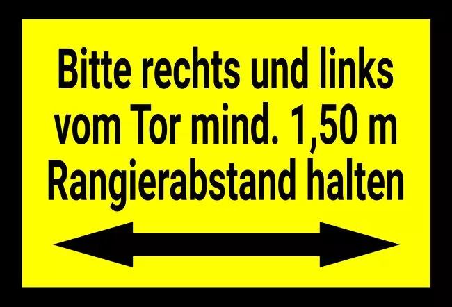 Parken verboten SchildParken - Verkehr Rangierabstand Bild