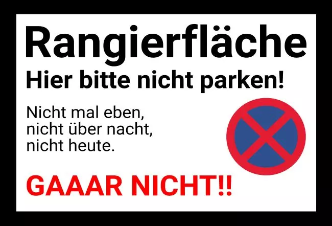 Parken verboten SchildParken - Verkehr Rangierfläche Bild