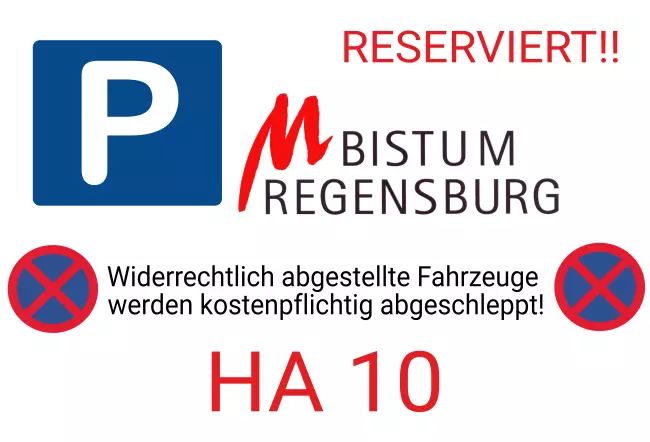 Parken verboten SchildParken - Verkehr RESERVIERT!! Bild