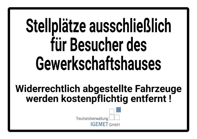 Parken verboten SchildParken - Verkehr Stellplätze Bild