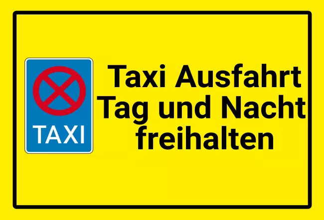 Parken verboten SchildParken - Verkehr Taxi Ausfahrt Bild
