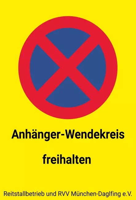 Parken verboten SchildParken - Verkehr Wendekreis Bild