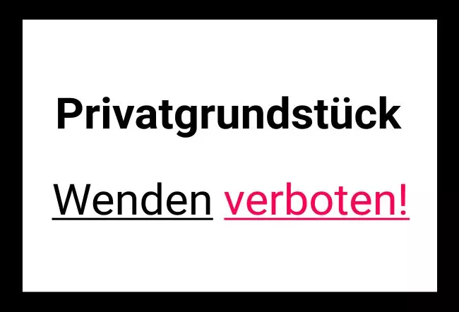 Parken verboten SchildParken - Verkehr Wenden verboten Bild