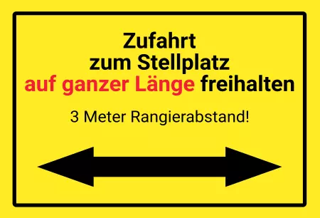 Parken verboten SchildParken - Verkehr Zufahrt auf ganzer Länge freihalten Bild